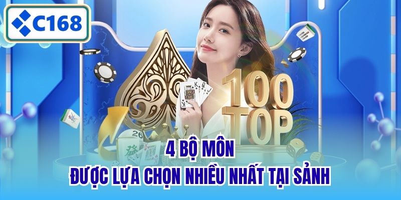 4 bộ môn được lựa chọn nhiều nhất tại sảnh